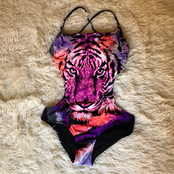 tiger face monokini